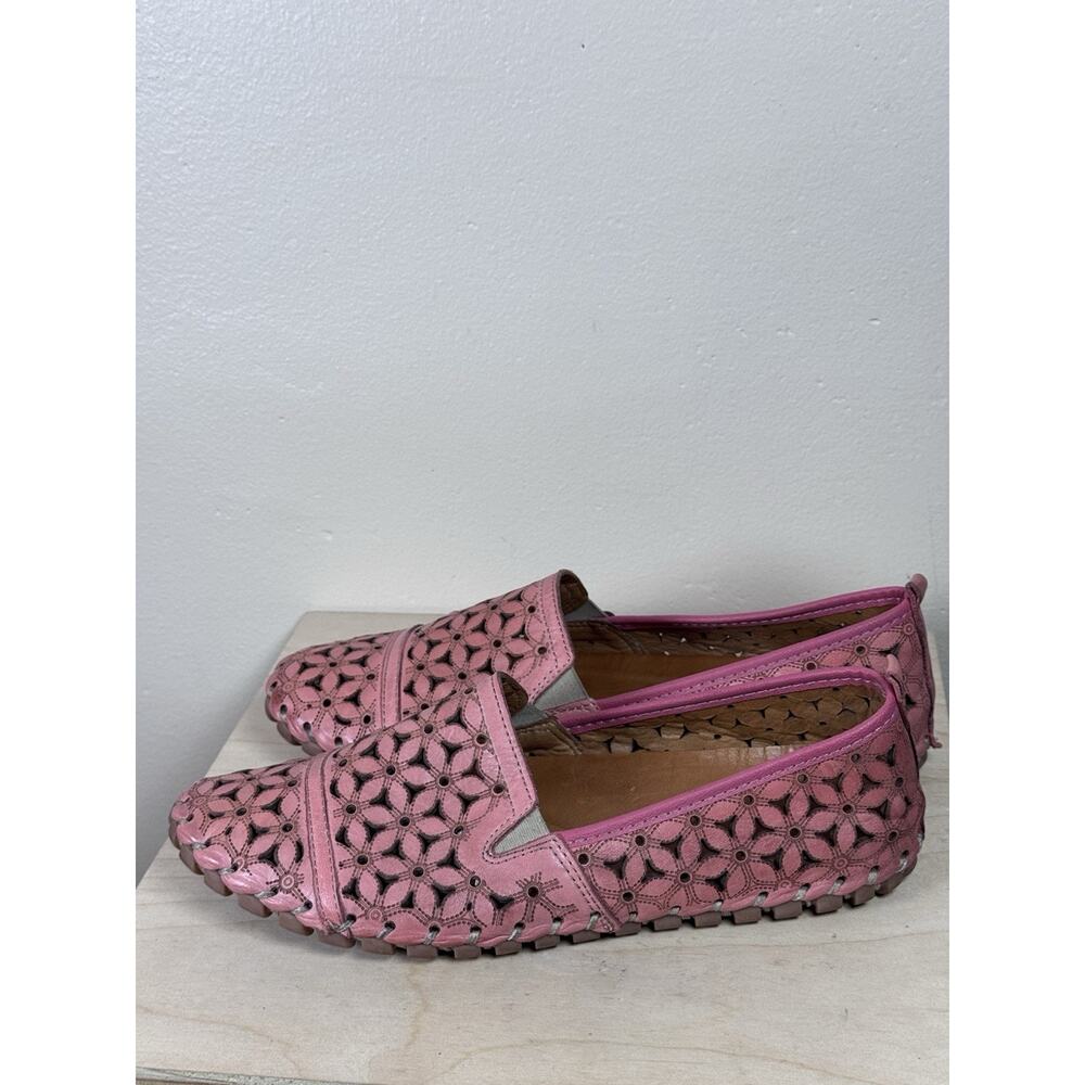 Spring Step Flowerflow Slip On Loafer Womens EU 40 US 9 Leather Flower Cut Outs - Picture 7 of 10